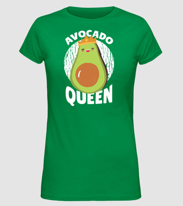 Avocado Queen Regina Avocado model verde pe tricou
