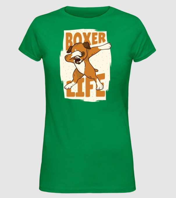Boxer Life DAB model verde pe tricou