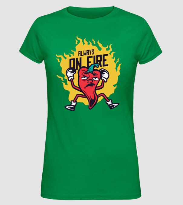 Ardei Chili model verde pe tricou