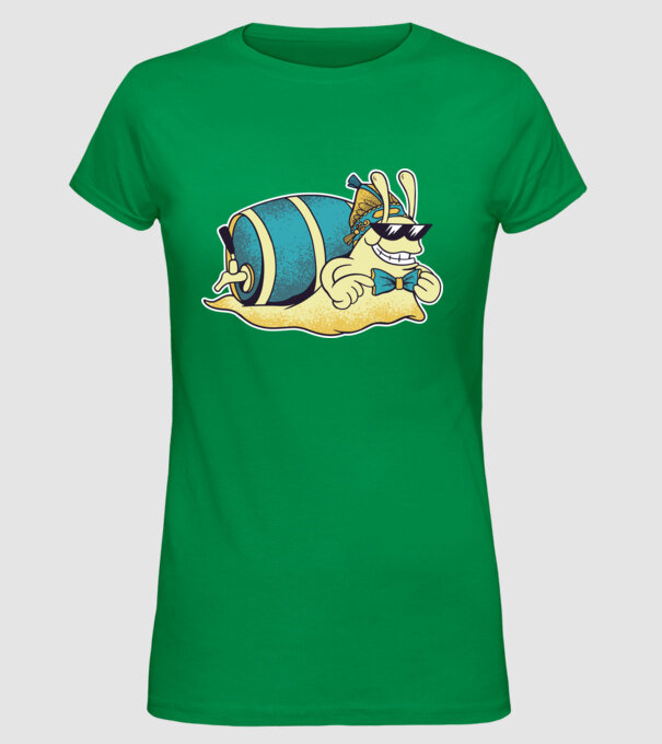 Melc model verde pe tricou