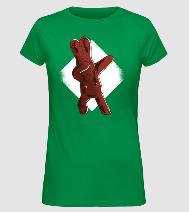 Iepuraș de Ciocolată model verde pe tricou