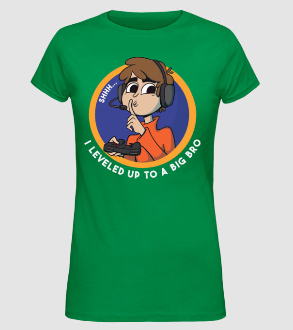 Gamer Frate mai mare model verde pe tricou
