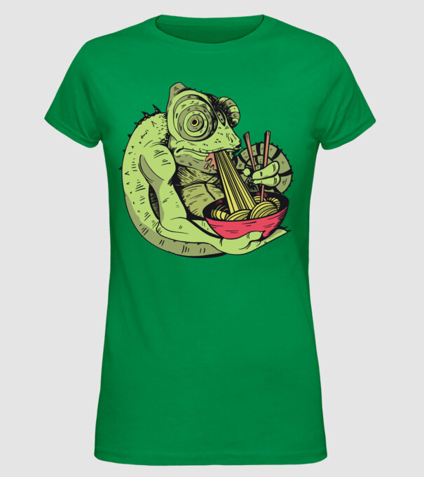 Cameleon cu paste model verde pe tricou