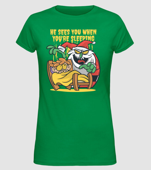 Elf de Crăciun model verde pe tricou