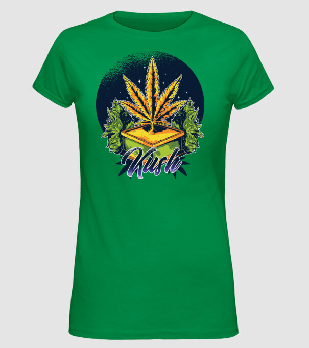 Marijuana Kush model verde pe tricou