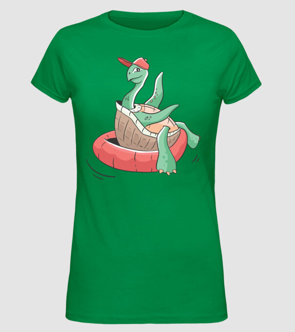 Broască țestoasă cool model verde pe tricou