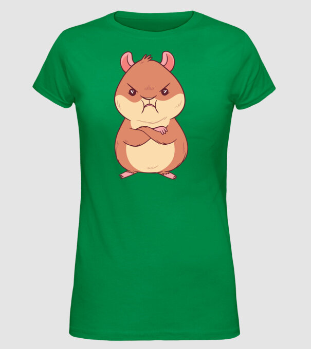 Hamster furios model verde pe tricou