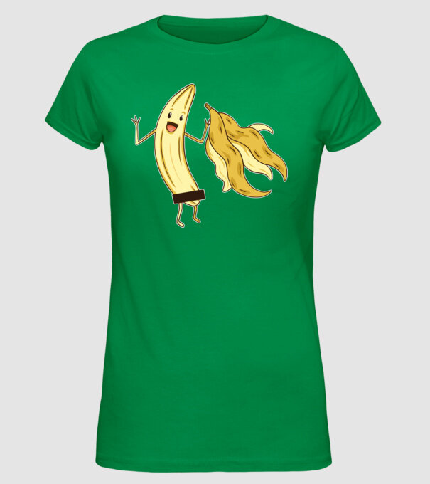 Banană goală model verde pe tricou
