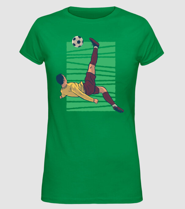 Fotbalist foarfecă model verde pe tricou
