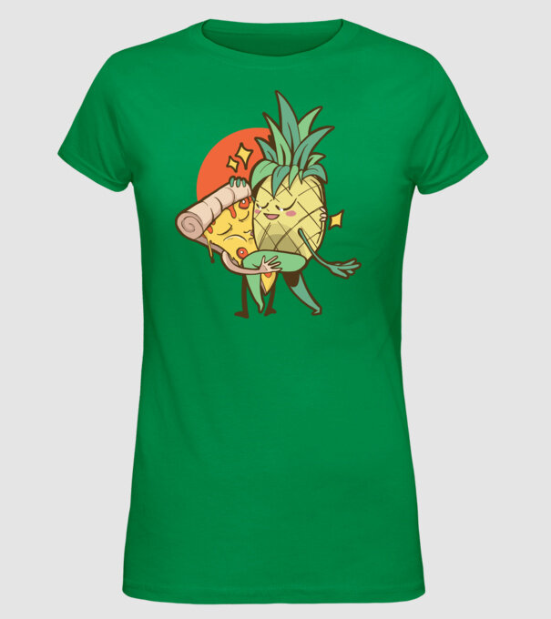 Pizza Ananas Dans model verde pe tricou