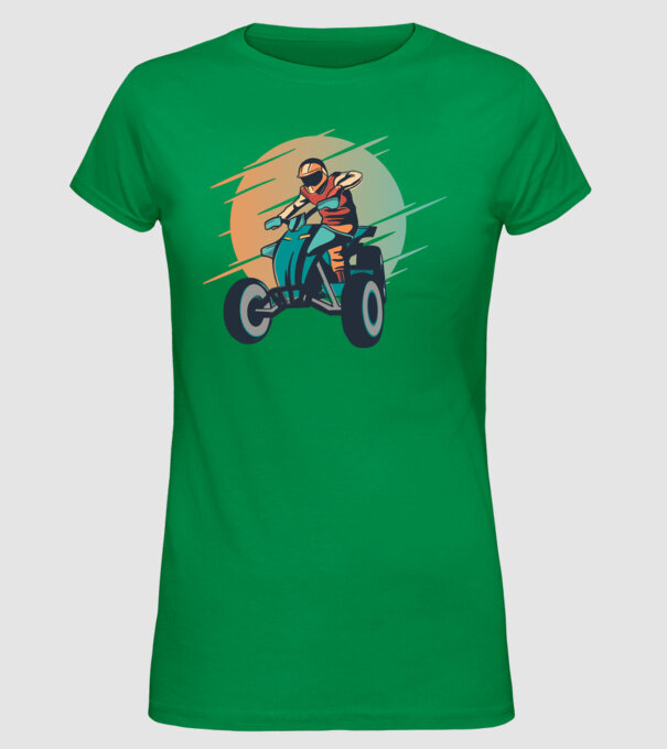 Concurent ATV model verde pe tricou
