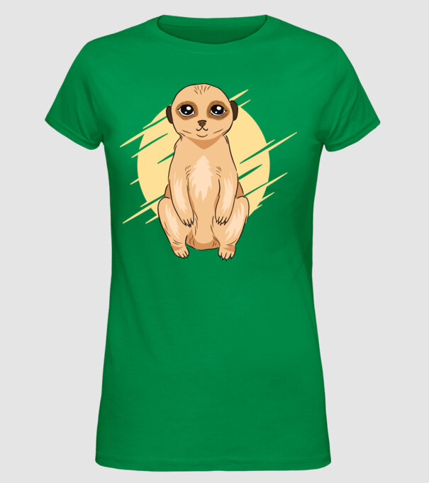 Suricată model verde pe tricou