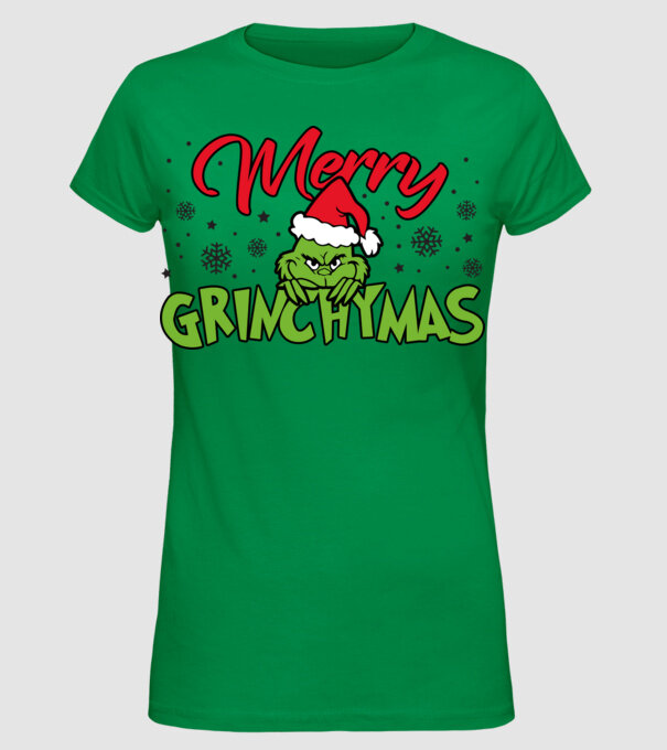 Merry Grinchymas - Grinch model verde pe tricou