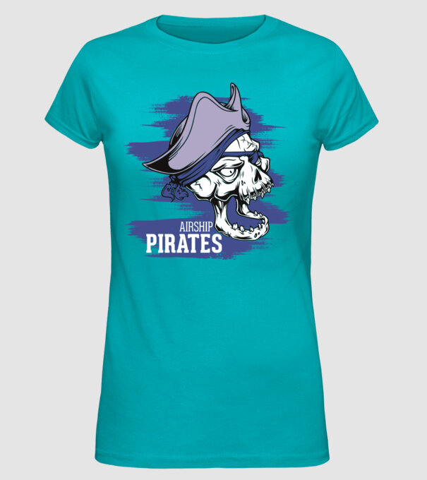 Airship Pirates 2 - Pirat model turcoaz pe tricou