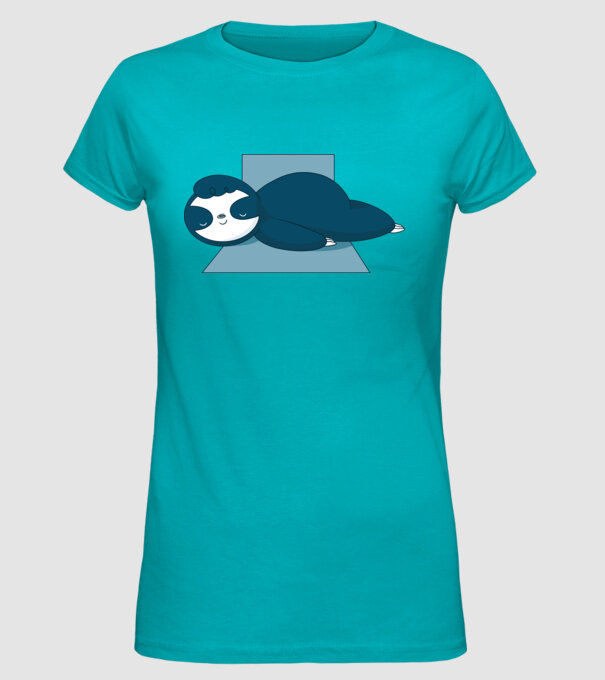 Leneș dormind model turcoaz pe tricou