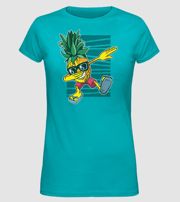 Ananas DAB dans model turcoaz pe tricou
