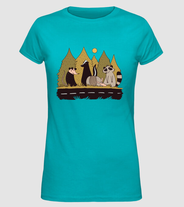 Animals Crossing model turcoaz pe tricou