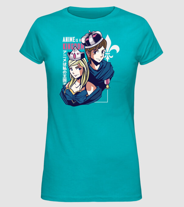 Anime este Regatul meu model turcoaz pe tricou
