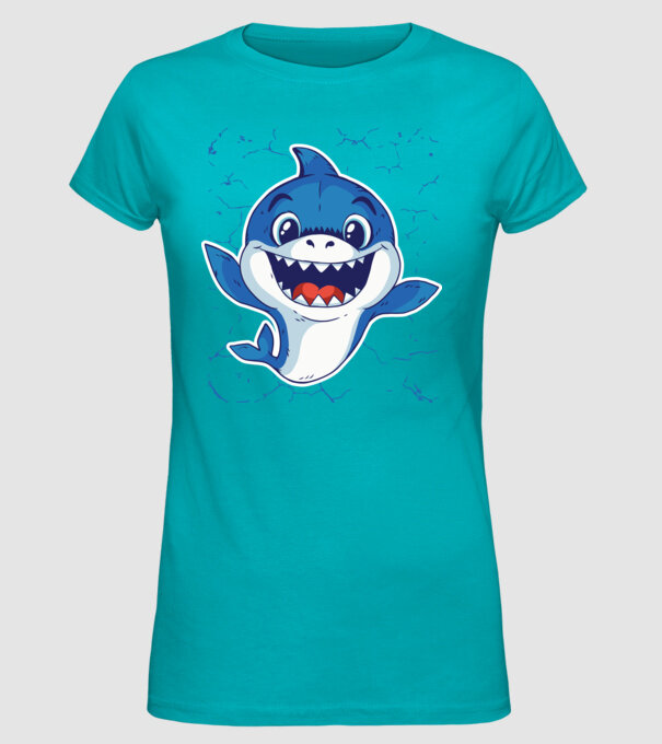Baby Shark tricou drăguț cu rechin model turcoaz pe tricou
