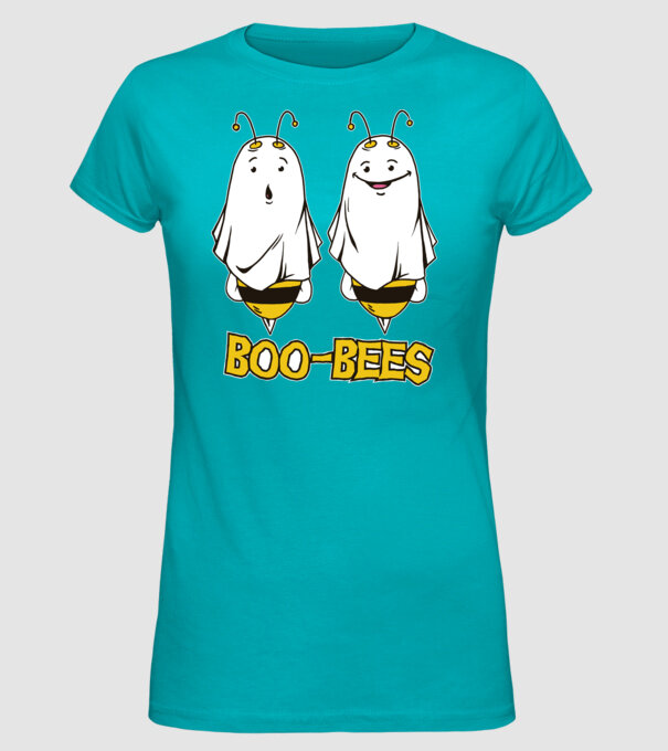 Boo Bees - Albine fantomă Halloween model turcoaz pe tricou