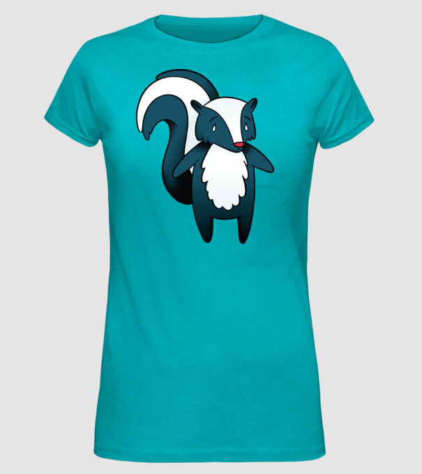 Bursuc puturos model turcoaz pe tricou