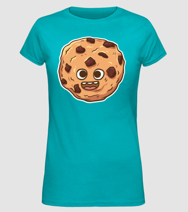Cookie drăguț model turcoaz pe tricou