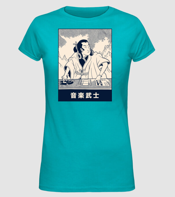DJ Samurai model turcoaz pe tricou