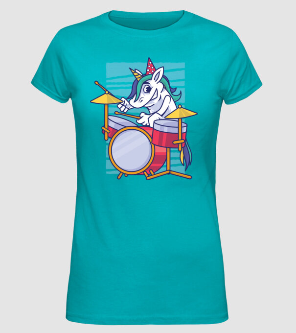 Unicorn Baterist Zi de naștere model turcoaz pe tricou