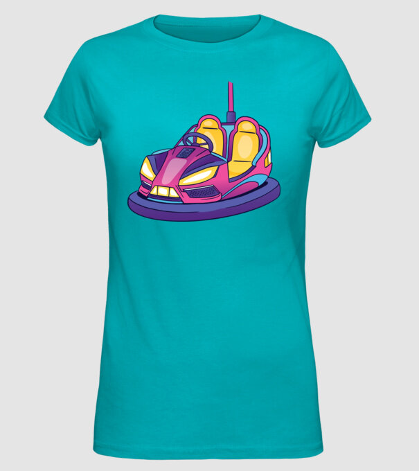 Dodgem model turcoaz pe tricou