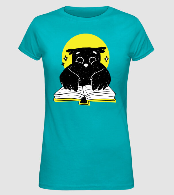 Bufniță de noapte model turcoaz pe tricou