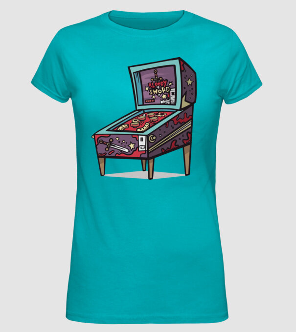Flipper model turcoaz pe tricou