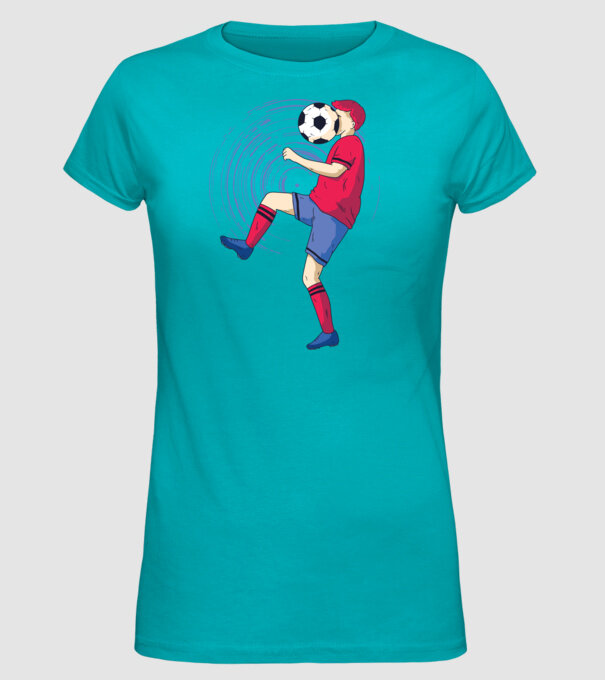 Fotbalist model turcoaz pe tricou
