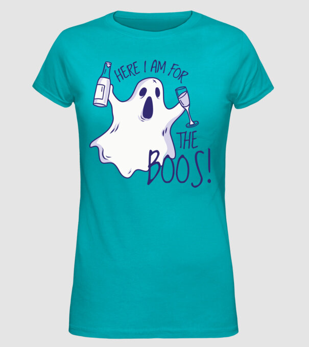 Here I am for the Boos model turcoaz pe tricou