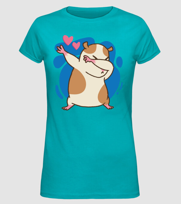 Hamster DAB model turcoaz pe tricou