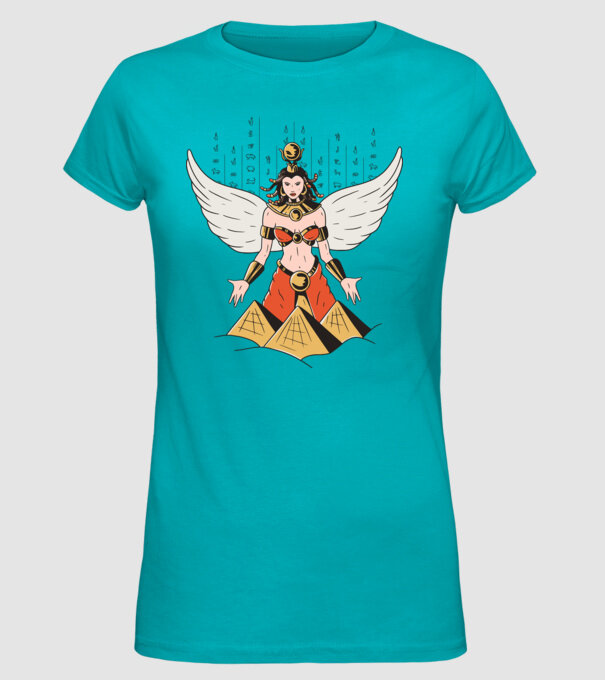 Zeița Isis model turcoaz pe tricou