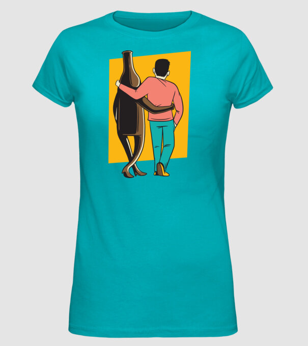Amici de pahar model turcoaz pe tricou