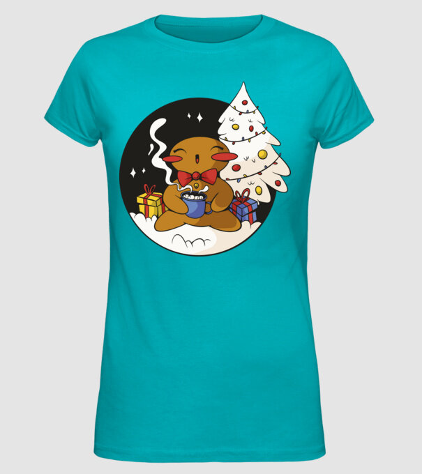 Turtă dulce de Crăciun model turcoaz pe tricou