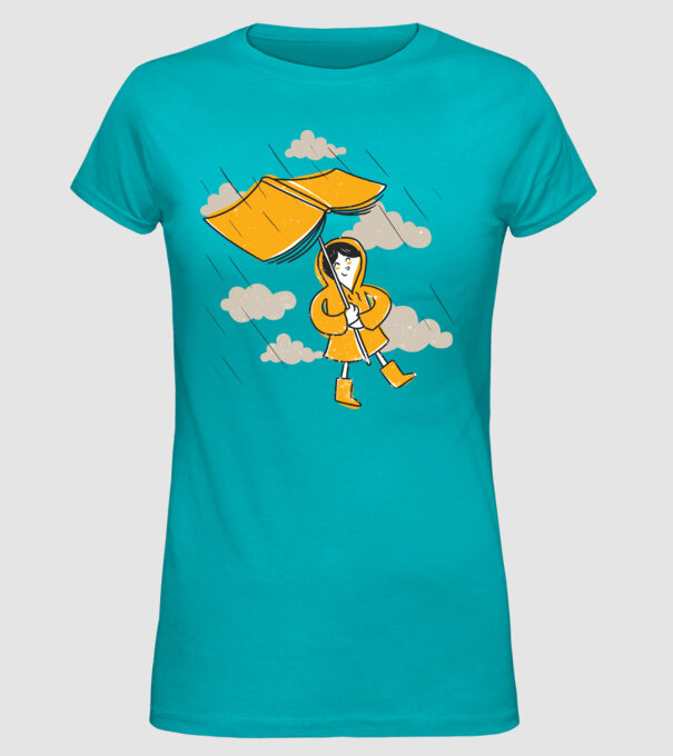 Umbrelă Carte model turcoaz pe tricou