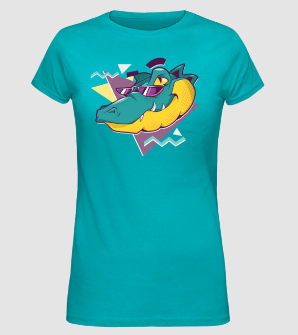 Aligator cool model turcoaz pe tricou