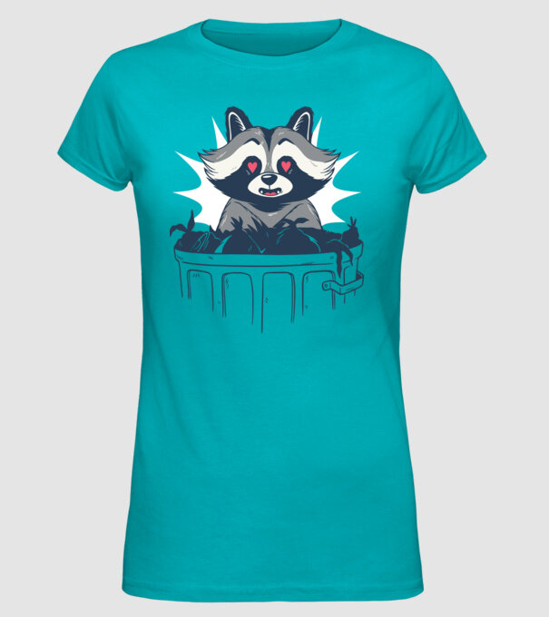 Raton model turcoaz pe tricou