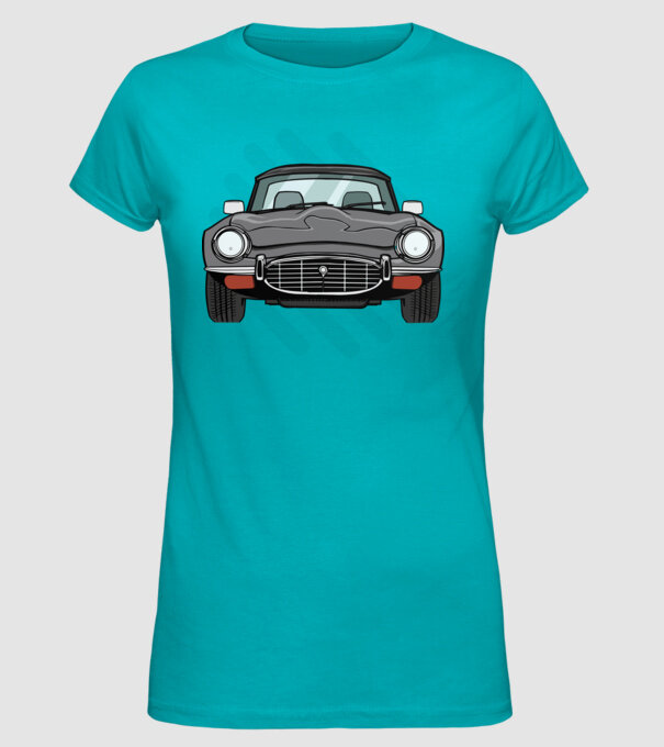 Mașină veche model turcoaz pe tricou