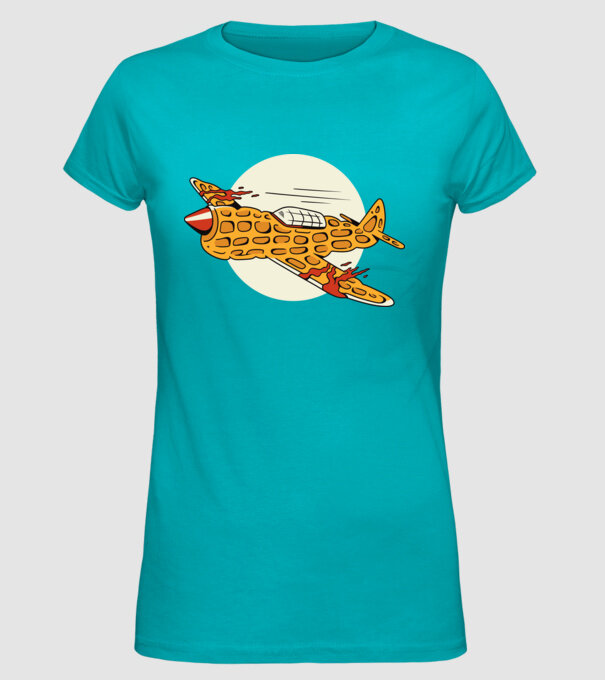 Prăjitură zburătoare model turcoaz pe tricou