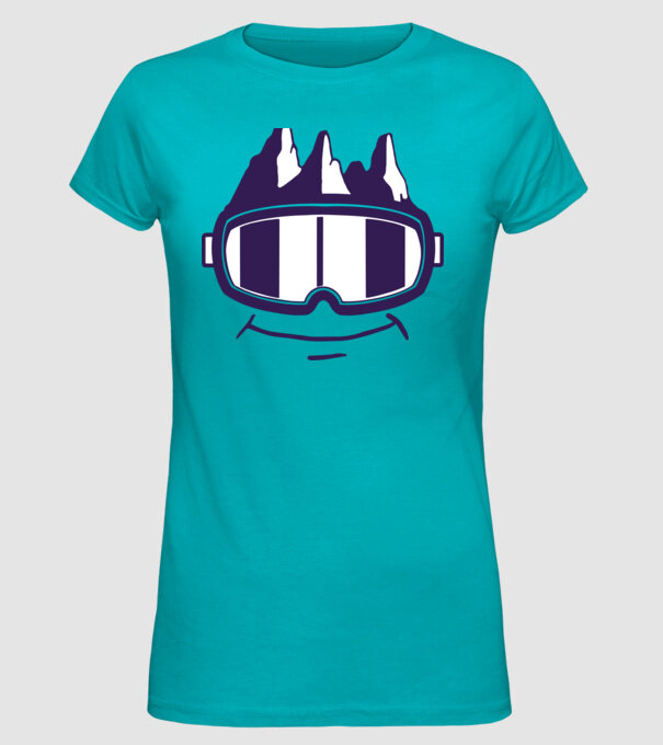Ochelari de schi Smiley model turcoaz pe tricou