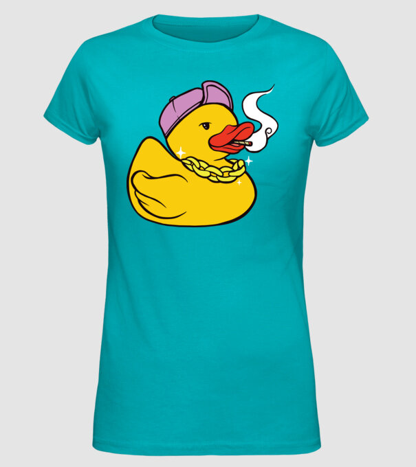 rățușcă de cauciuc Smoker model turcoaz pe tricou