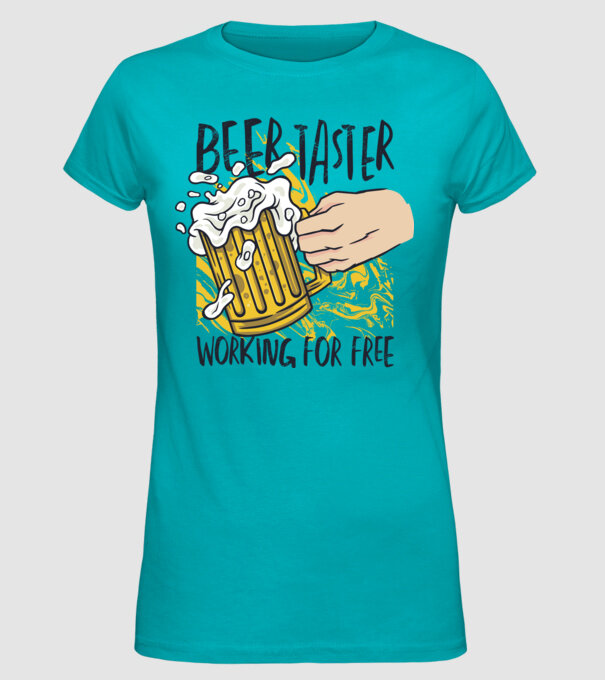 Degustare de bere model turcoaz pe tricou