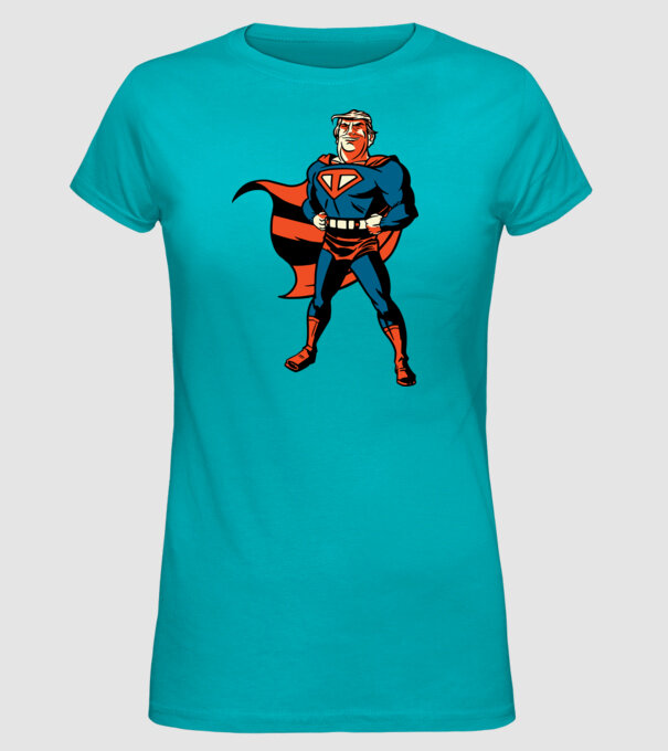 Super Trump Usa 2020 model turcoaz pe tricou