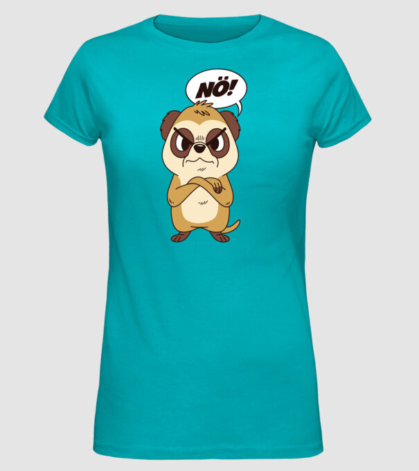 Suricată model turcoaz pe tricou