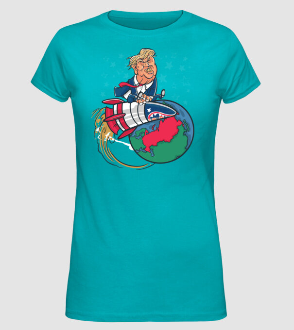 Trump bombă model turcoaz pe tricou