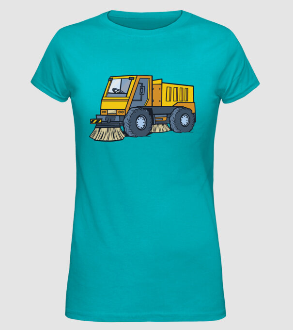 Camion spălare străzi model turcoaz pe tricou