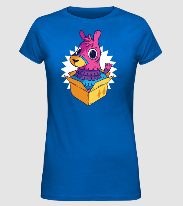 Fortnite Llama model albastru regal pe tricou
